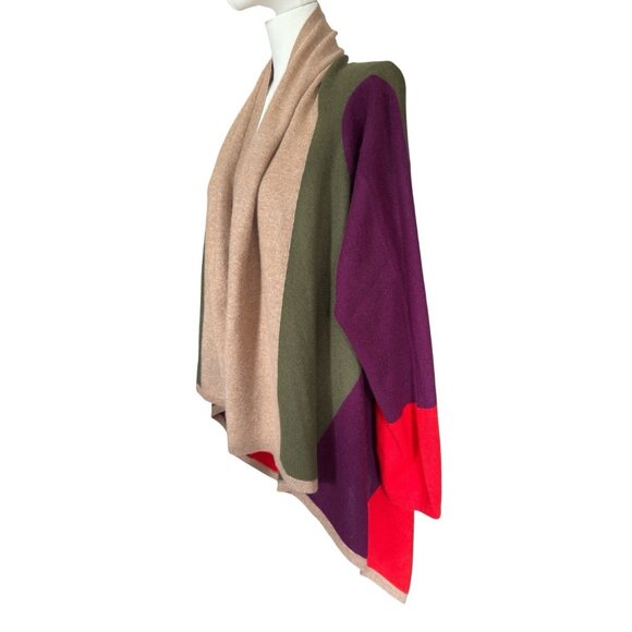 NWT Charter Club Luxury Woman Cashmere Color Block Long Sleeve Cardigan Sz 3X - Picture 2 of 11